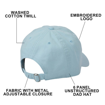 Up House with Balloons Adult Dad Cap (Blue Washed)