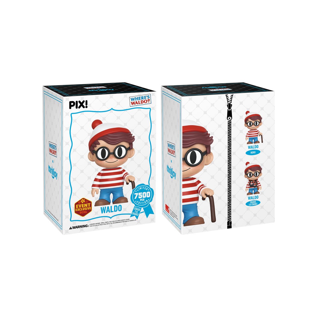 Where's Waldo - Waldo with Cane Pix! Vinyl Figure (2026 Convention Exclusive)
