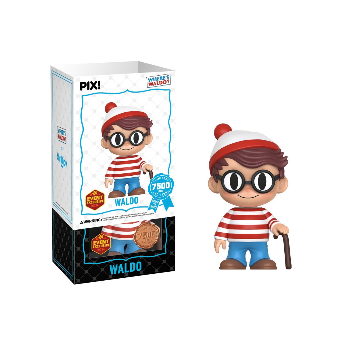 Where's Waldo - Waldo with Cane Pix! Vinyl Figure (2026 Convention Exclusive)