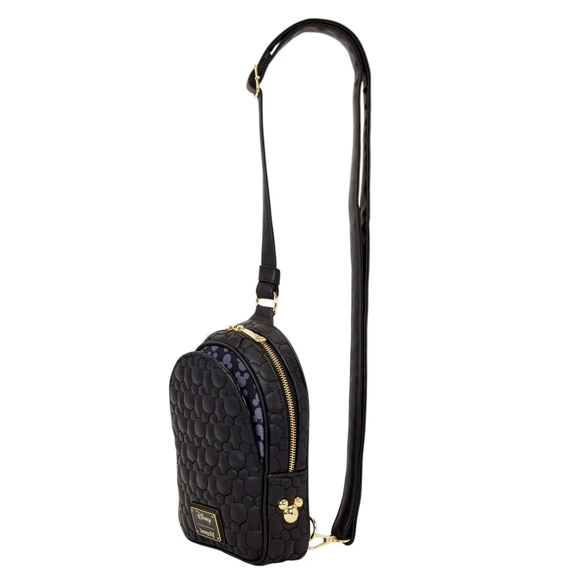 Mickey Mouse Silhouette Crossbody Sling Bag (Black)