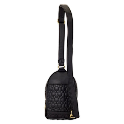 Mickey Mouse Silhouette Crossbody Sling Bag (Black)