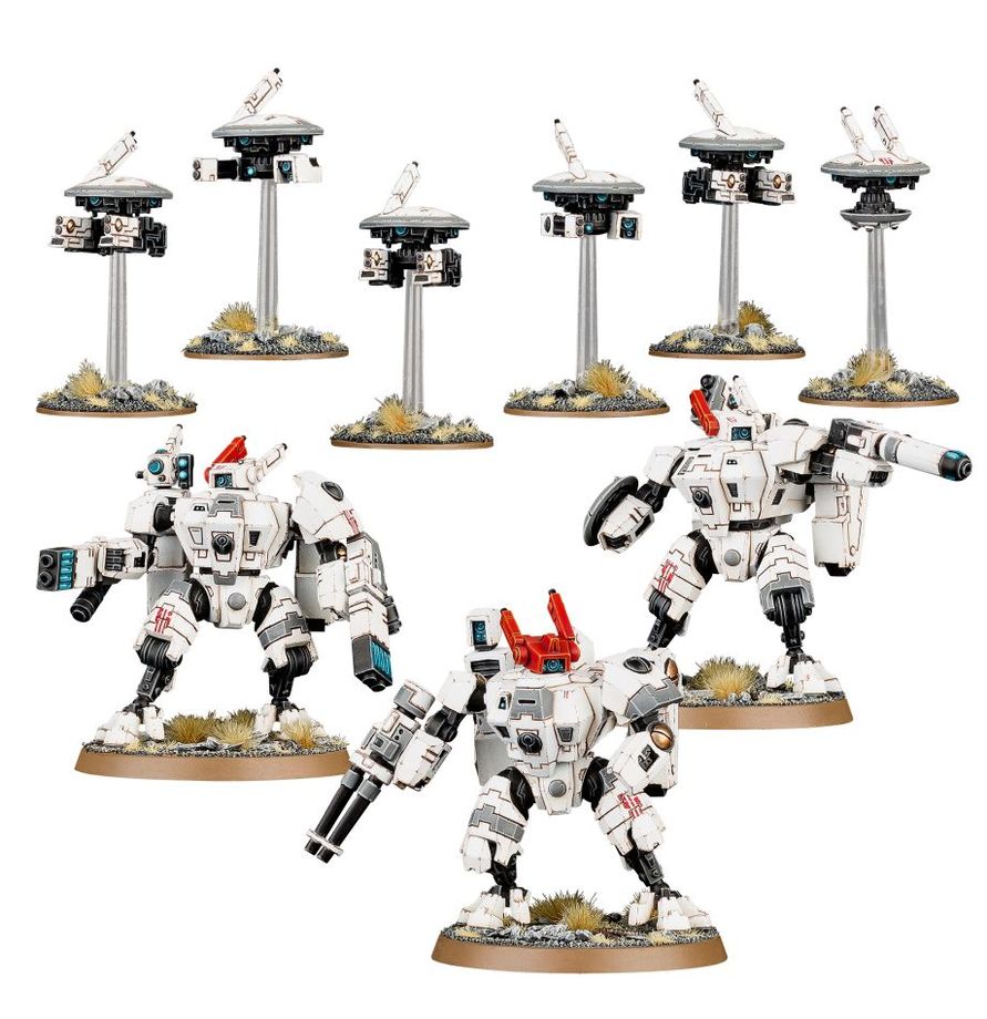T'au Empire: XV8 Crisis Battlesuit Team