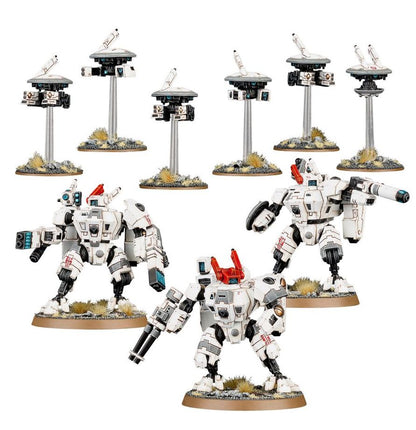 T'au Empire: XV8 Crisis Battlesuit Team