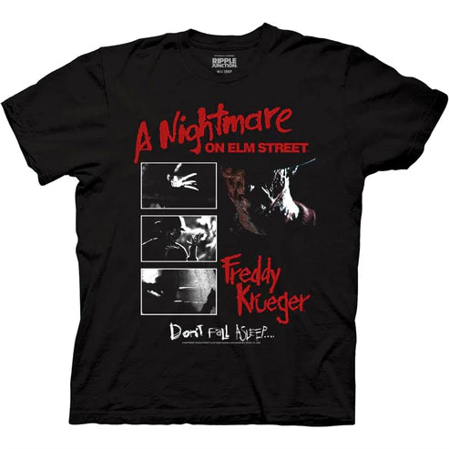 Nightmare on Elm Street- Freddy Krueger Black Adult Short Sleeve Tee