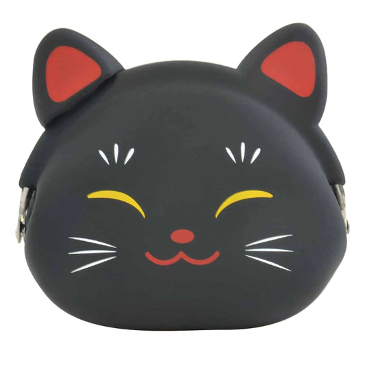 mimi POCHI JAPAN Lucky Cat Black Silicone Case