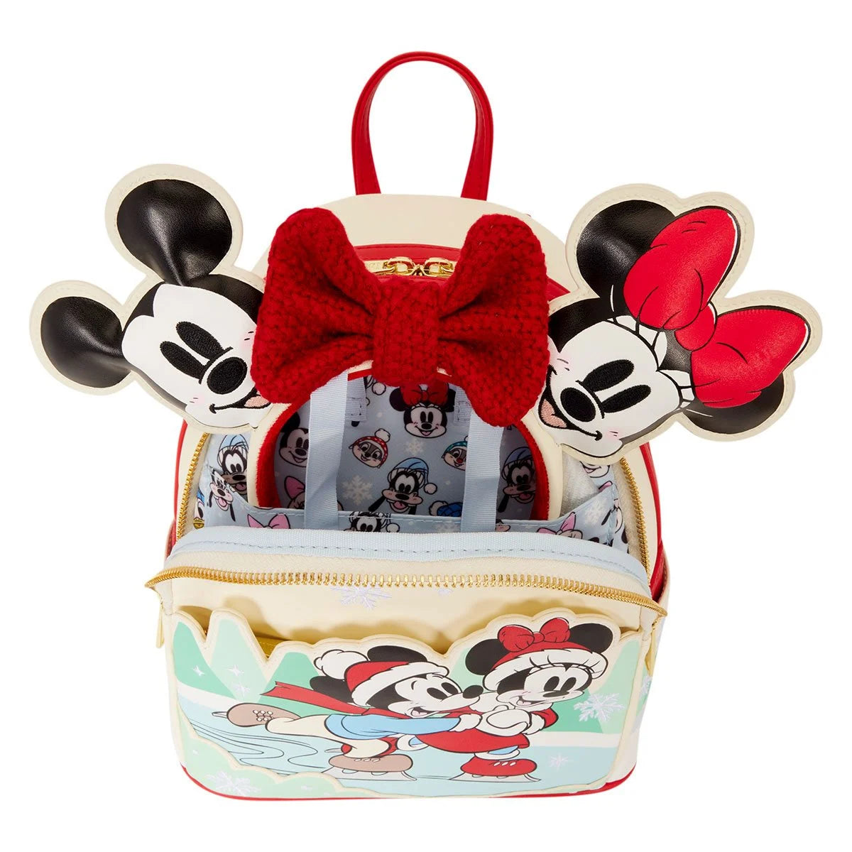 Mickey and Minnie Mouse Ice Skating Holiday Mini-Backpack