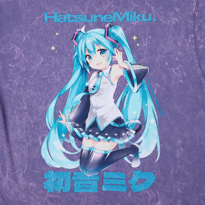 Hatsune Miku Purple Youth Short Sleeve Cropped Tee