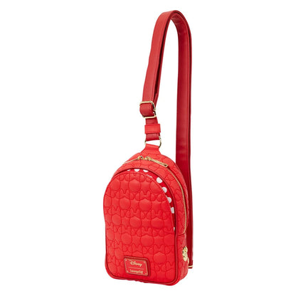 Minnie Mouse Silhouette Crossbody Sling Bag (Red)