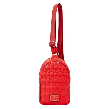 Minnie Mouse Silhouette Crossbody Sling Bag (Red)