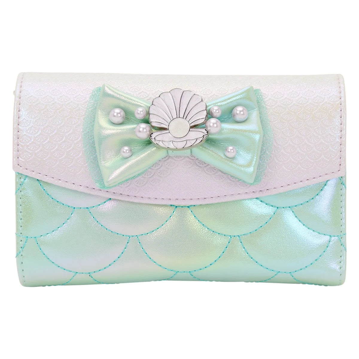 The Little Mermaid Iridescent Pearl Flap Wallet